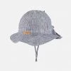 Pure Pure Cotton & Linen Linen Sun Hat - Navy Stripe