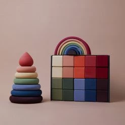 Raduga Grëz Handmade Wooden Stacking Tower - Rainbow Toys