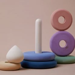 Raduga Grëz Handmade Wooden Stacking Tower - Pastel II Toys
