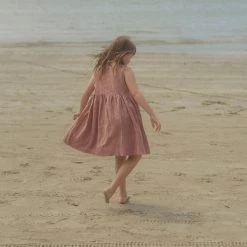 Red Creek Kids SALE Linen Button Up Garden Dress - Misty Rose