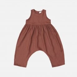 Red Creek Kids Cotton & Linen Linen Garden Jumpsuit - Spice