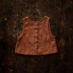 Red Creek Kids SALE Linen Cropped Maggie Tank - Spice