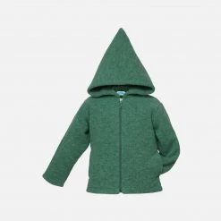 Reiff Baby Wool Organic Merino Wool Fleece Pixie Hood Jacket - Sage