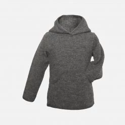 Reiff Tops & Sweaters Organic Merino Wool Crepe Hoodie - Slate