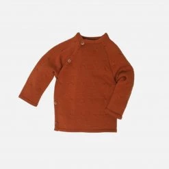 Reiff Organic Merino Wool Wrap Cardigan - Terracotta