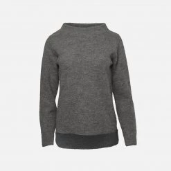 Reiff Women's Organic Merino Wool Crepe Sweater - Slate