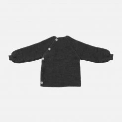 Reiff Organic Merino Wool Wrap Cardigan - Slate