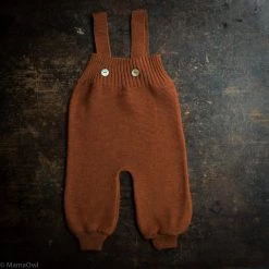 Selana Organic Merino Wool Dungarees - Copper Baby Wool