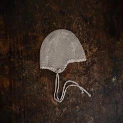 Selana Organic Merino Wool Bonnet - Beige Baby Wool