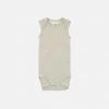 Serendipity Organics Organic Cotton Baby Sleeveless Body - Sage/Off White