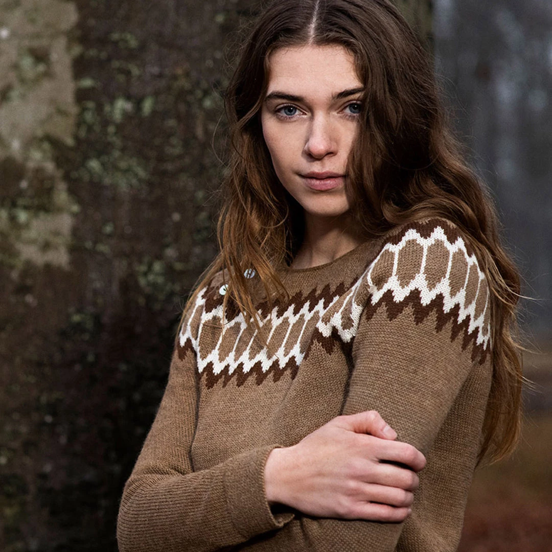 Serendipity Organics Outlet Women’s Alpaca Semi Hand Knitted Raglan Sweater - Cashew 3 Serendipity Organics Outlet Women’s Alpaca Semi Hand Knitted Raglan Sweater - Cashew