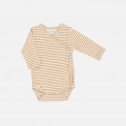Serendipity Organics SALE Organic Cotton Rib Newborn Wrap Body - Desert/Off White