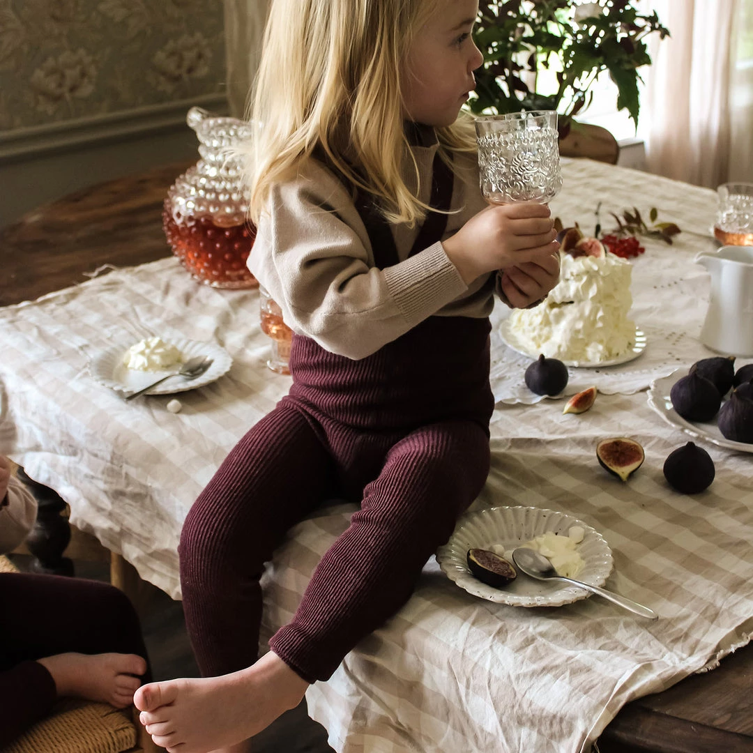 Silly Silas Cotton & Linen Cotton Rib Footless Tights With Braces - Fig Melange 8 Silly Silas Cotton & Linen Cotton Rib Footless Tights With Braces - Fig Melange