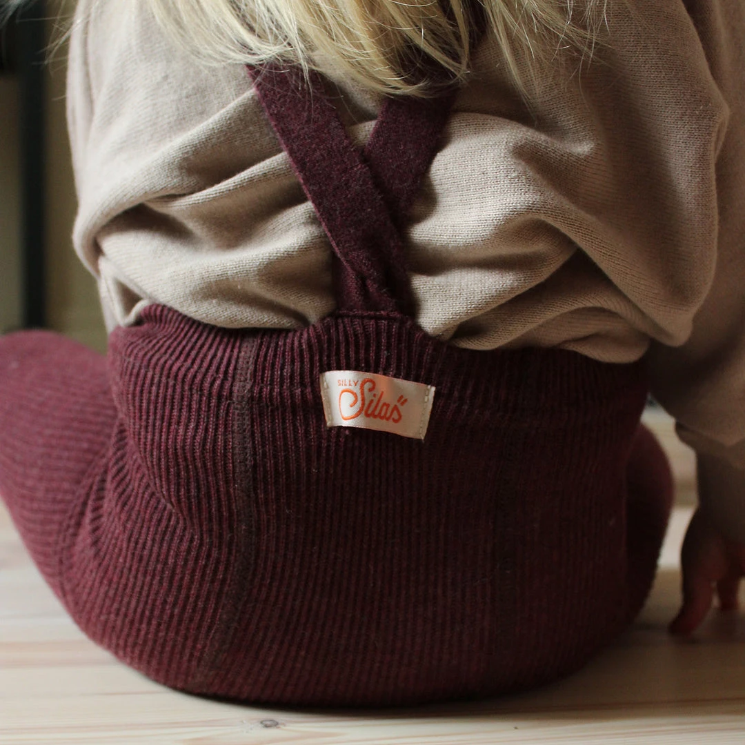 Silly Silas Cotton & Linen Cotton Rib Footless Tights With Braces - Fig Melange 9 Silly Silas Cotton & Linen Cotton Rib Footless Tights With Braces - Fig Melange