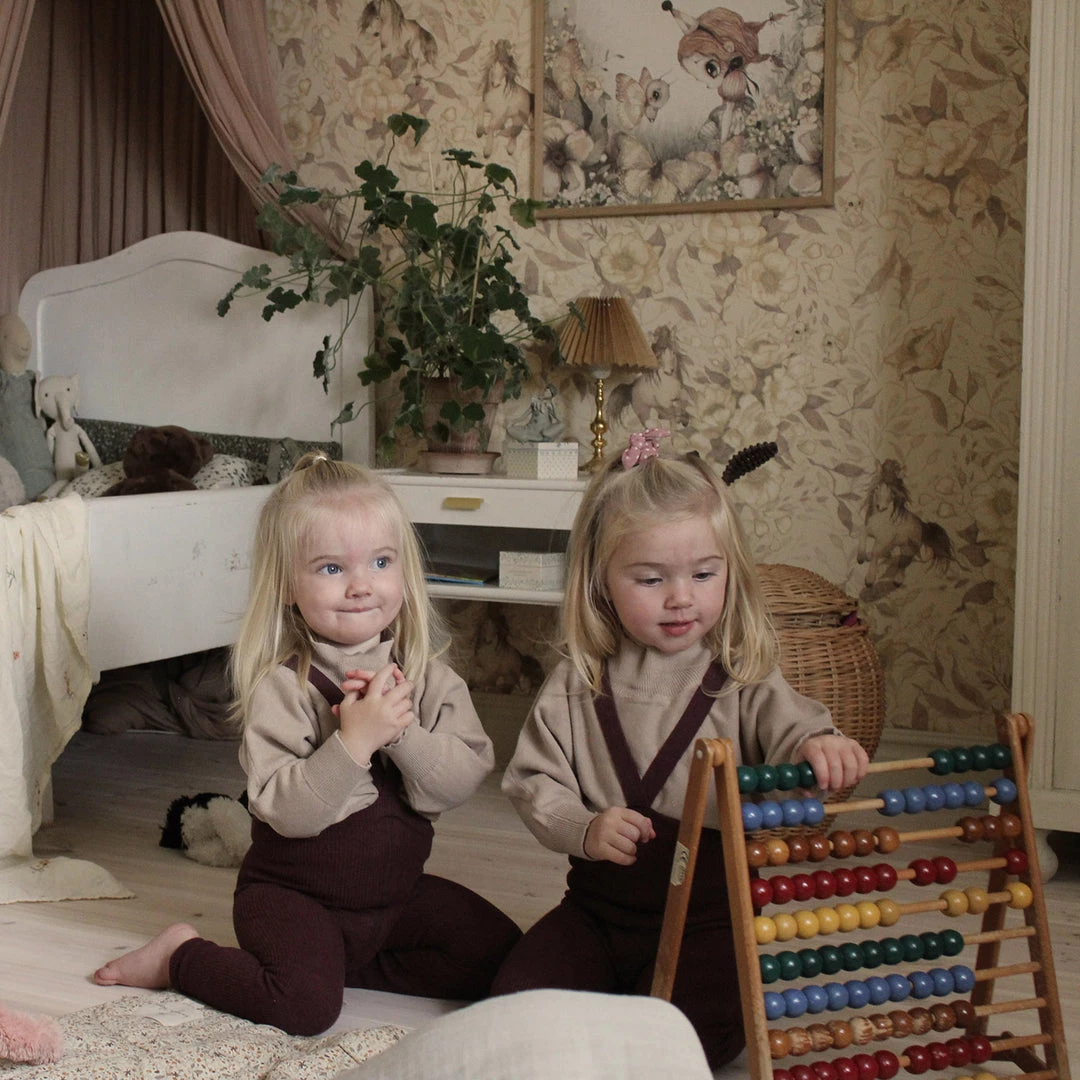 Silly Silas Cotton & Linen Cotton Rib Footless Tights With Braces - Fig Melange 6 Silly Silas Cotton & Linen Cotton Rib Footless Tights With Braces - Fig Melange