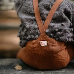 Silly Silas Cotton Rib Tights With Braces - Cinnamon 15 Silly Silas Cotton Rib Tights With Braces - Cinnamon