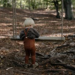 Silly Silas Cotton Rib Tights With Braces - Cinnamon 11 Silly Silas Cotton Rib Tights With Braces - Cinnamon