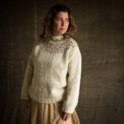 SISKIN Adults Adult's Donegal Merino Wool Isle Sweater - Alabaster