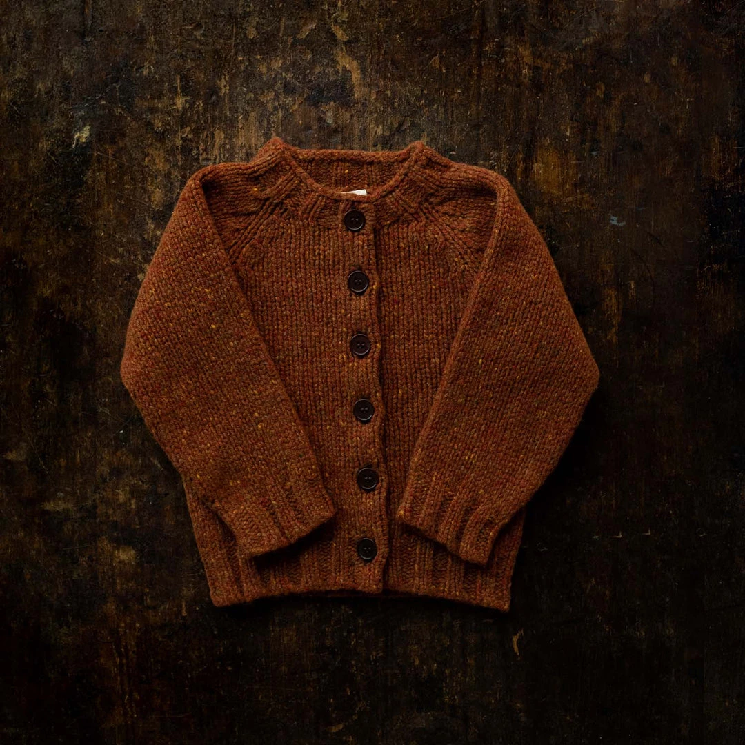 SISKIN Donegal Merino Wool Coast Cardigan - Cinnamon 3 SISKIN Donegal Merino Wool Coast Cardigan - Cinnamon