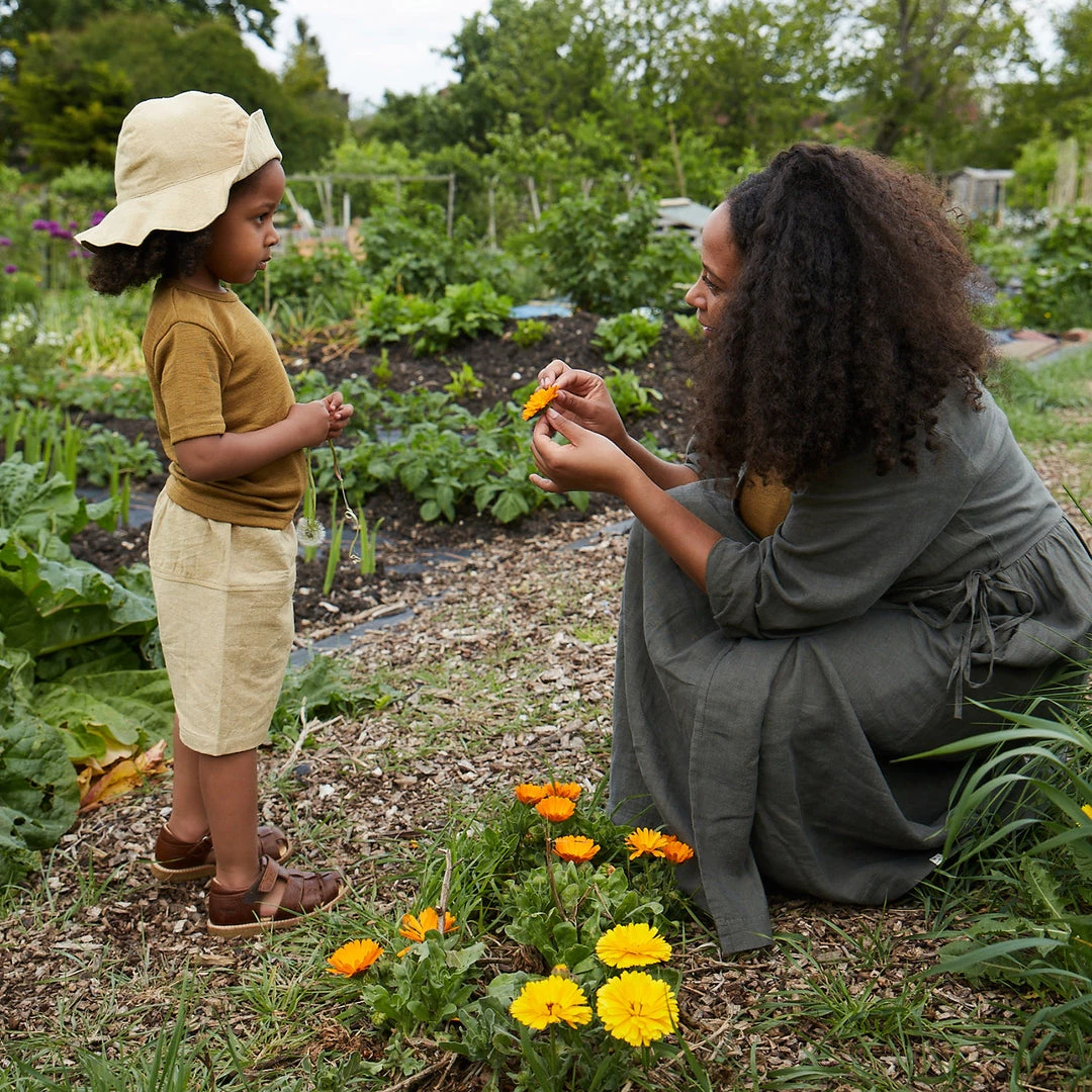 Matona Women's Linen Tilla Wrap Dress - Pine SALE 9 Matona Women's Linen Tilla Wrap Dress - Pine SALE