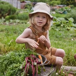 Huttelihut Cotton Canvas Festival Hat - Khaki Cotton & Linen