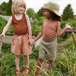 Liilu Organic Cotton Muslin Tudor Shorts - Toast SALE