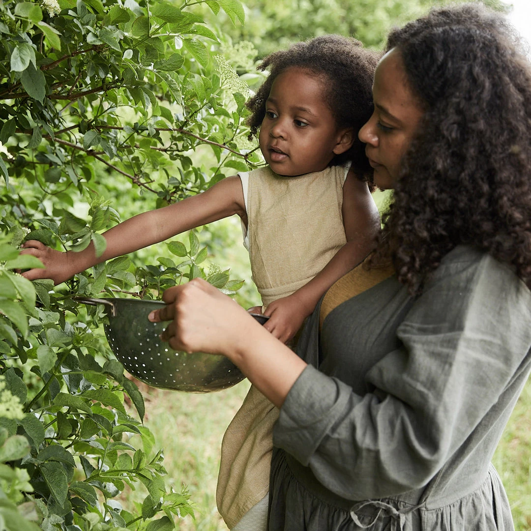Matona Women's Linen Tilla Wrap Dress - Pine SALE 15 Matona Women's Linen Tilla Wrap Dress - Pine SALE