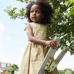 Ketiketa SALE Hand Woven Cotton Kids Zoè Dress - Mustard