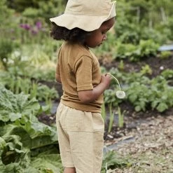 Ketiketa Cotton & Linen Hand Woven Cotton Babunanu Sun Hat - Mustard