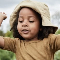 SISKIN By Engel Kids Wool Exclusive Organic Merino Wool & Silk SS Top - Deep Ochre