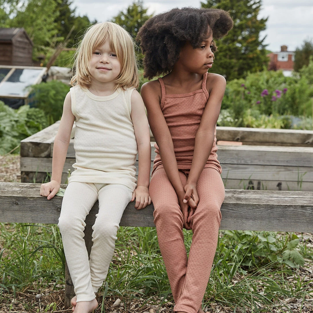 SISKIN Merino Wool/Silk Pointelle Strappy Vest - Rosewood Kids Wool 4 SISKIN Merino Wool/Silk Pointelle Strappy Vest - Rosewood Kids Wool