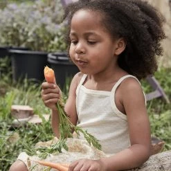 SISKIN Merino Wool/Silk Pointelle Strappy Vest - Pearl Kids Wool