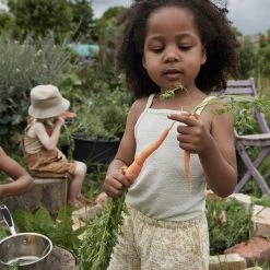 SISKIN Merino Wool/Silk Pointelle Strappy Vest - Pearl Kids Wool