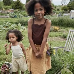 SISKIN Merino Wool/Silk Pointelle Strappy Vest - Pearl Kids Wool