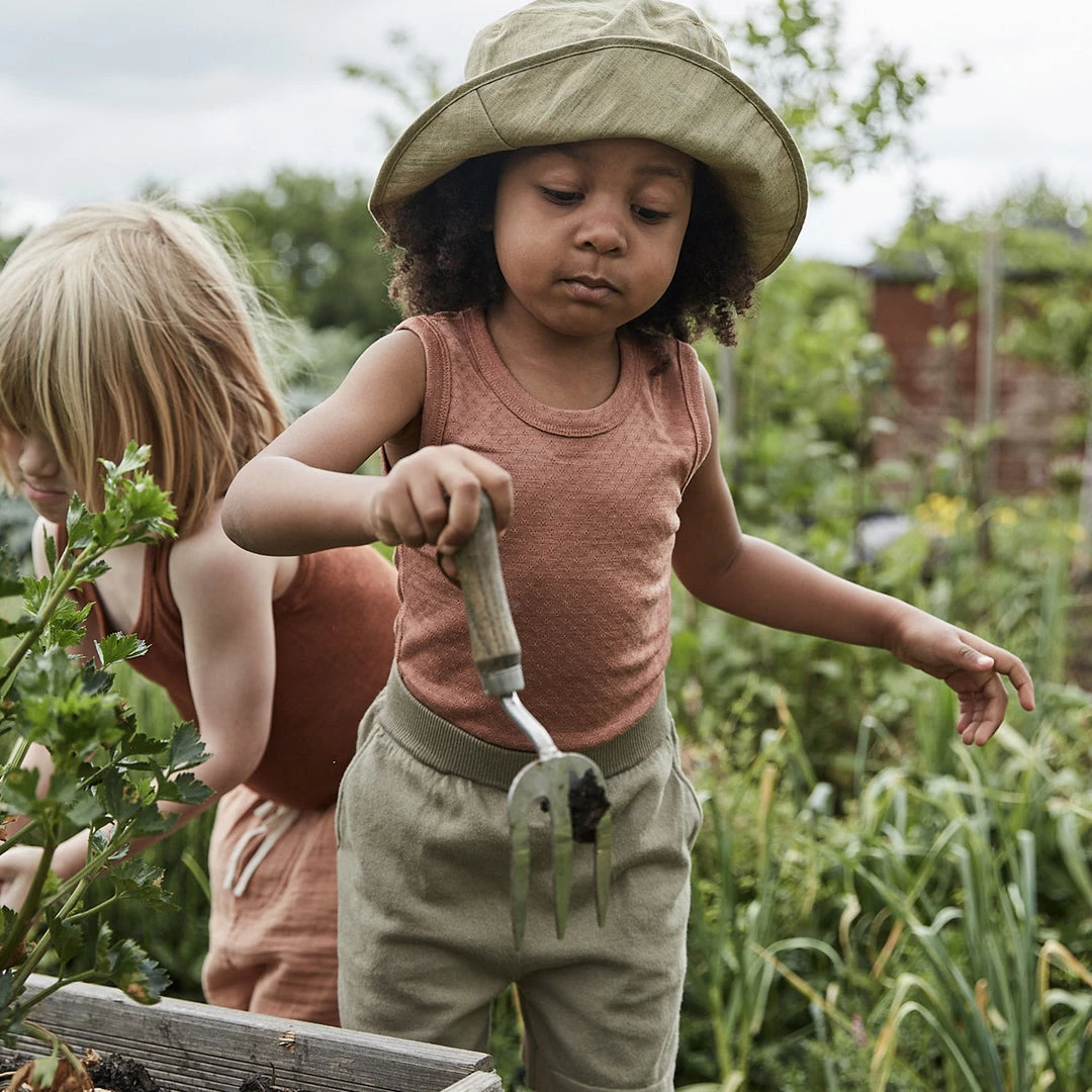 Pure Pure Linen Floppy Sun Hat - Dry Grass Cotton & Linen 3 Pure Pure Linen Floppy Sun Hat - Dry Grass Cotton & Linen