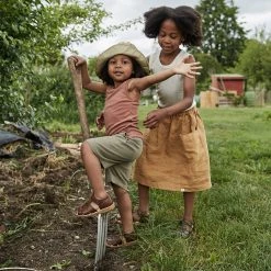 SISKIN Merino Wool/Silk Pointelle Vest - Rosewood Kids Wool