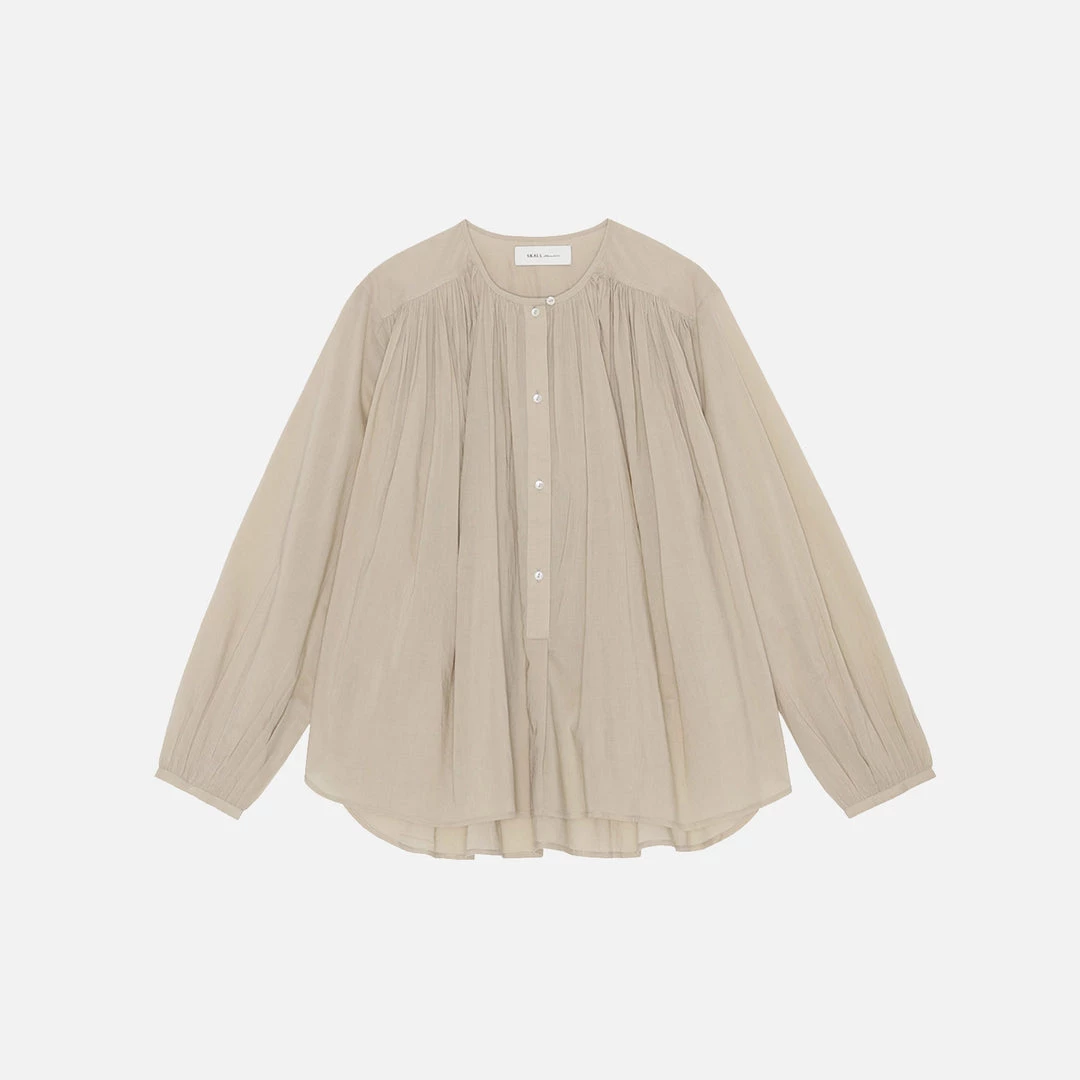 Skall Studio Women's Organic Cotton Shiro Blouse - Desert Sand 4 Skall Studio Women's Organic Cotton Shiro Blouse - Desert Sand