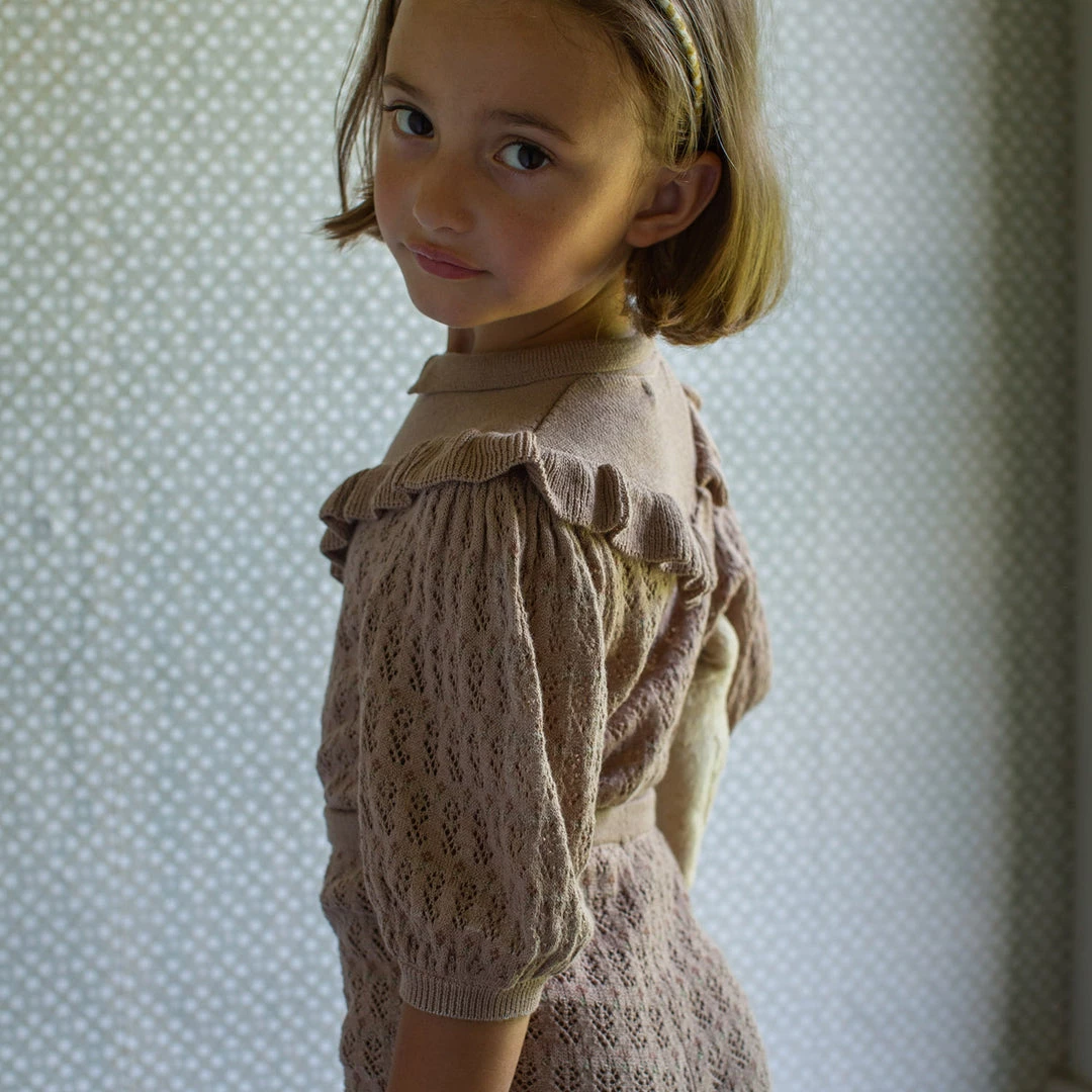 Soor Ploom Organic Pima Cotton Lacey Shortie - Dark Tea Cotton & Linen 5 Soor Ploom Organic Pima Cotton Lacey Shortie - Dark Tea Cotton & Linen