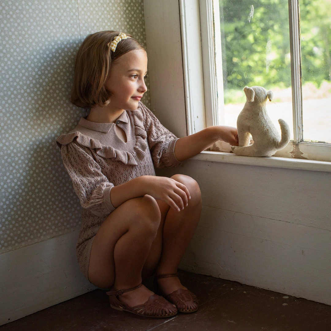 Soor Ploom Organic Pima Cotton Lacey Shortie - Dark Tea Cotton & Linen 6 Soor Ploom Organic Pima Cotton Lacey Shortie - Dark Tea Cotton & Linen