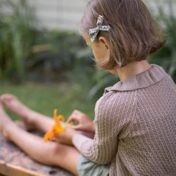 Soor Ploom Organic Pima Cotton Iona Cardigan - Dark Tea