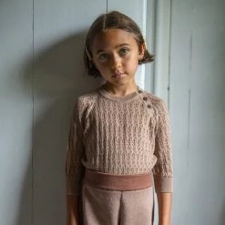 Soor Ploom Cotton & Linen Organic Pima Cotton Lou Pullover - Dark Tea