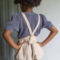 Soor Ploom Linen Oona Romper - Tea Cotton & Linen