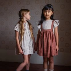 Soor Ploom Cotton/Linen Goldie Dress - Pinstripe Cotton & Linen