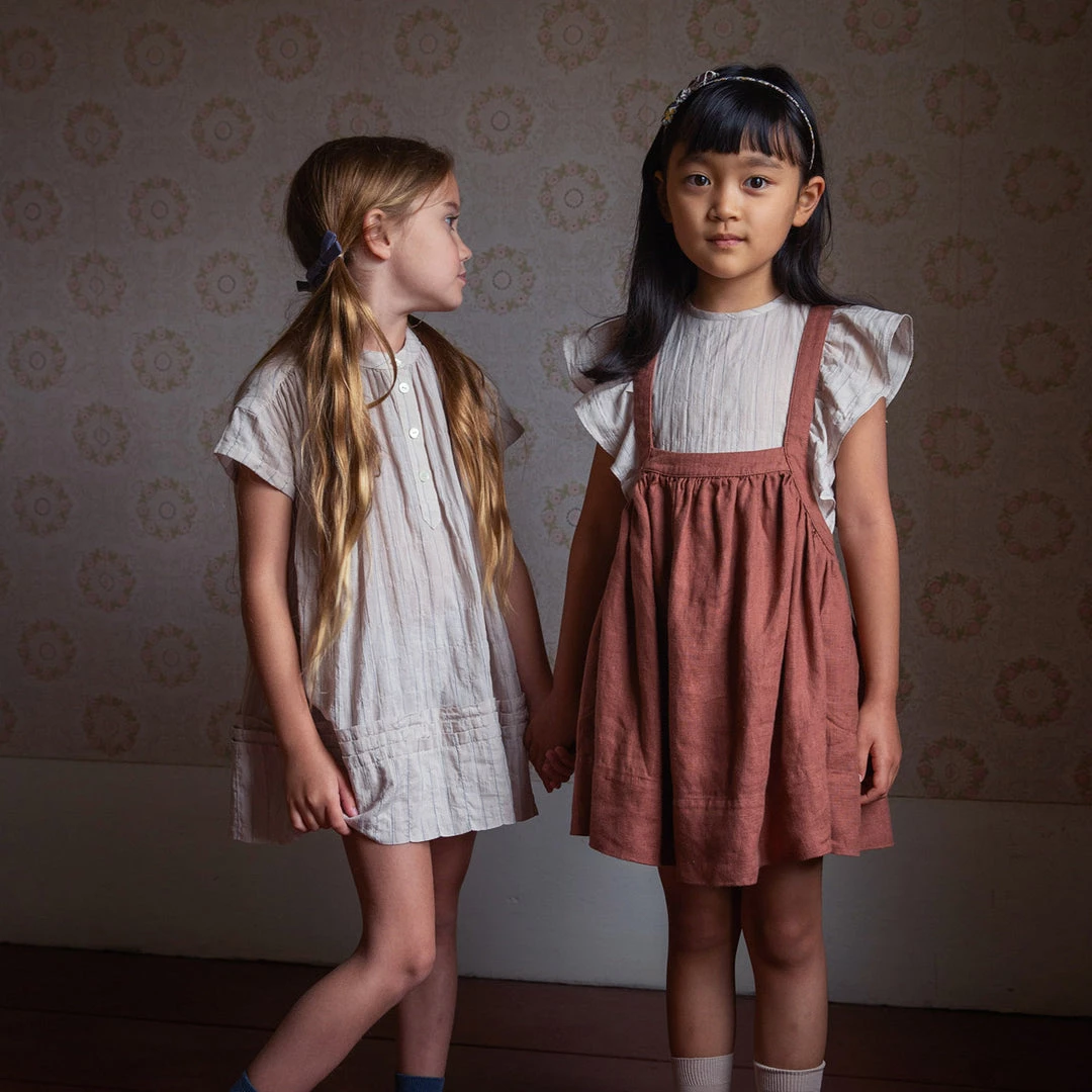 Soor Ploom Linen Eloise Pinafore - Henna Cotton & Linen 4 Soor Ploom Linen Eloise Pinafore - Henna Cotton & Linen