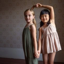 Soor Ploom Cotton Ines Romper - Dill 18 Soor Ploom Cotton Ines Romper - Dill