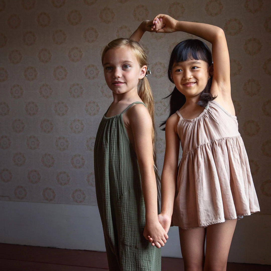 Soor Ploom Cotton Ines Romper - Dill 9 Soor Ploom Cotton Ines Romper - Dill