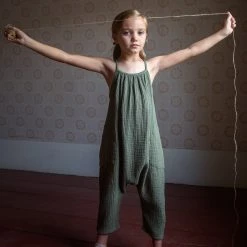 Soor Ploom Cotton Ines Romper - Dill 15 Soor Ploom Cotton Ines Romper - Dill