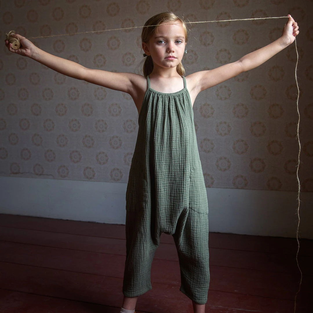 Soor Ploom Cotton Ines Romper - Dill 6 Soor Ploom Cotton Ines Romper - Dill