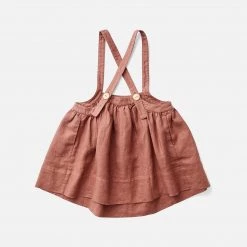 Soor Ploom Linen Eloise Pinafore - Henna Cotton & Linen 13 Soor Ploom Linen Eloise Pinafore - Henna Cotton & Linen