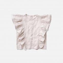 Soor Ploom Organic Cotton Emeline Blouse - Pinstripe Cotton & Linen